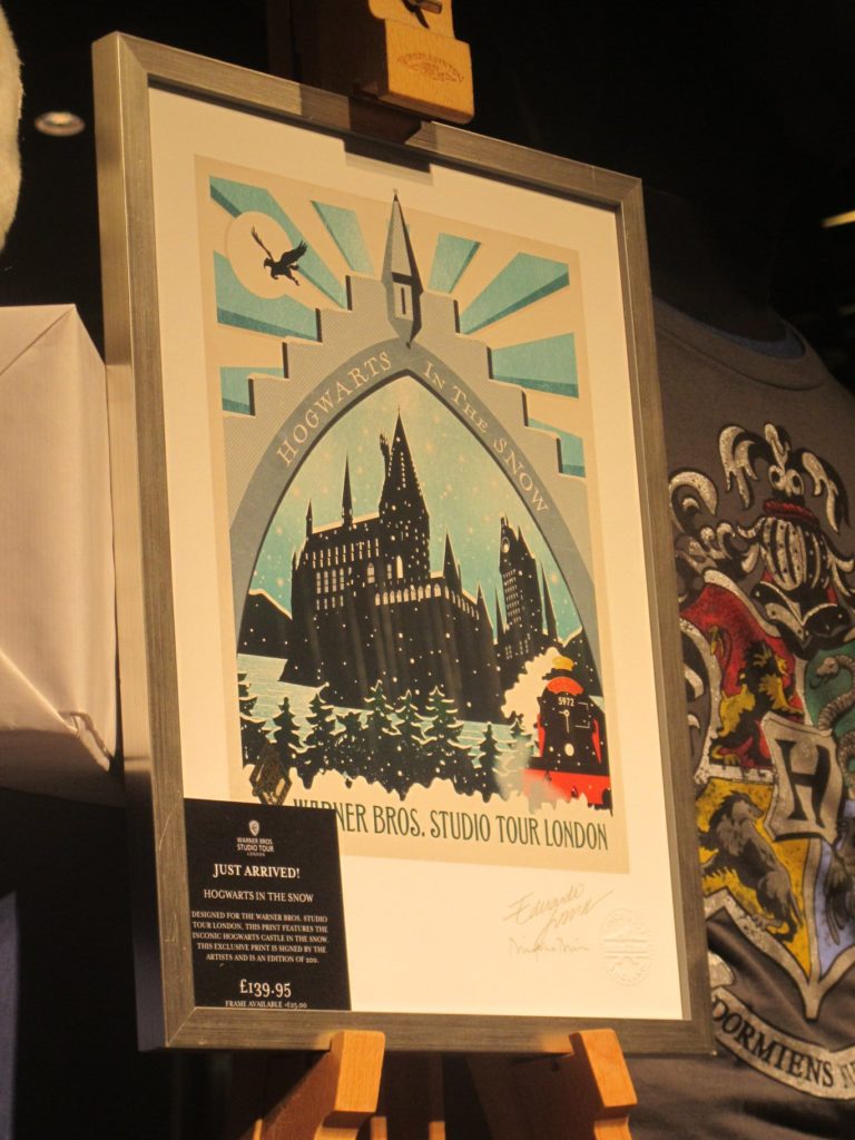 Le printe exclusif de Minalima vendu dans la boutique du Warner Bros Studio Tour London: The Making Of Harry Potter lors d eHogwarts in the Snow