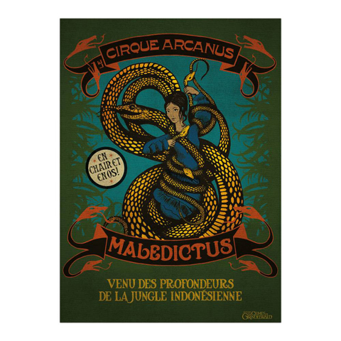 Affiche MinaLima Maledictus au Cirque Arcanus