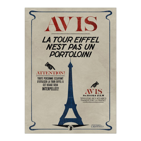 Affiche MinaLima La Tour Eiffel n'est pas un portoloin