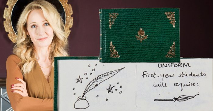 Livre miniature de la main de J.K. Rowling aux enchères