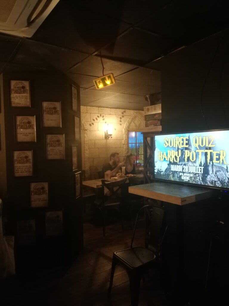 Sous sol du player One lors de la soirée quiz Harry Potter