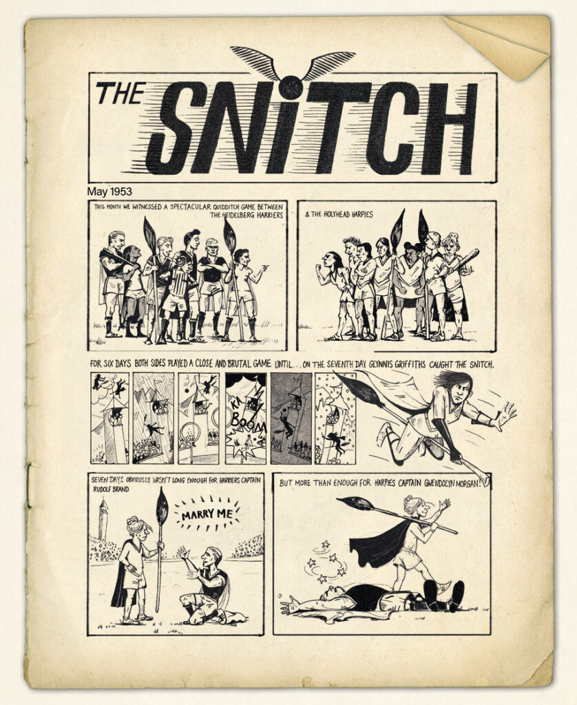 Un comic de Quidditch des années 1950