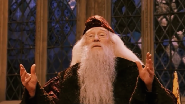 Dumbledore ; Tout un discours en quatre mots.