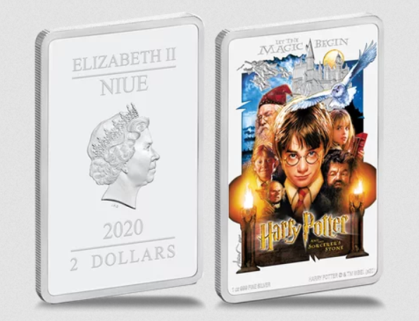 Lingot d'argent pur premier film recto verso