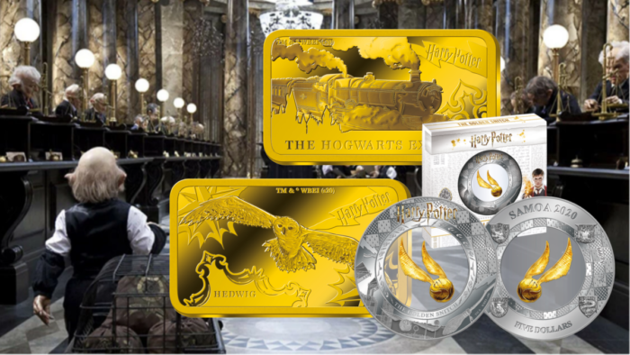 Des lingots d&rsquo;or et d&rsquo;argent à l&rsquo;effigie de Harry Potter