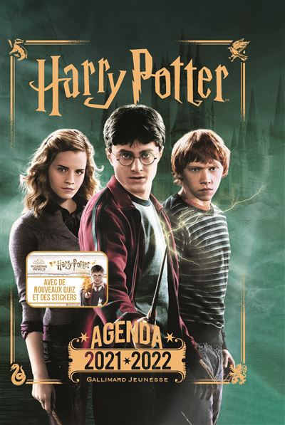 Agenda Harry Potter Gallimard 2021-2022 Harry, Ron et Hermione