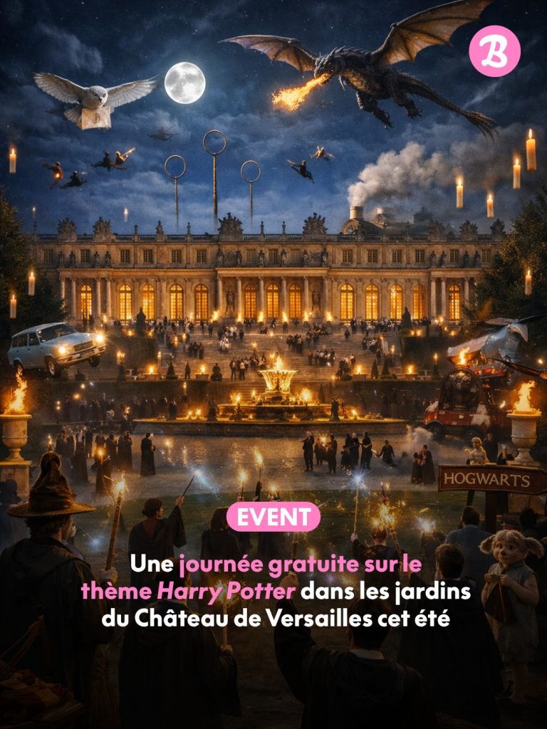 Une image du Retour à Poudlard à Versailles généré par une intelligence artificielle.