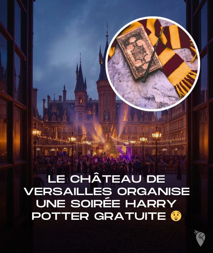 Une image du Retour à Poudlard à Versailles généré par une intelligence artificielle.