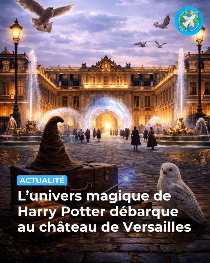 Une image du Retour à Poudlard à Versailles généré par une intelligence artificielle.