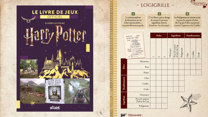 Sortie du Livre de Jeux Officiel Harry Potter